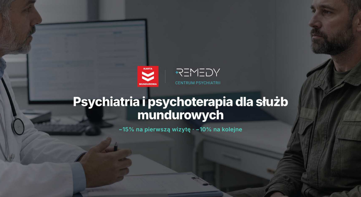 aktualność: Remedy dołącza do Karty Mundurowej — psychiatria i psychoterapia ze zniżką